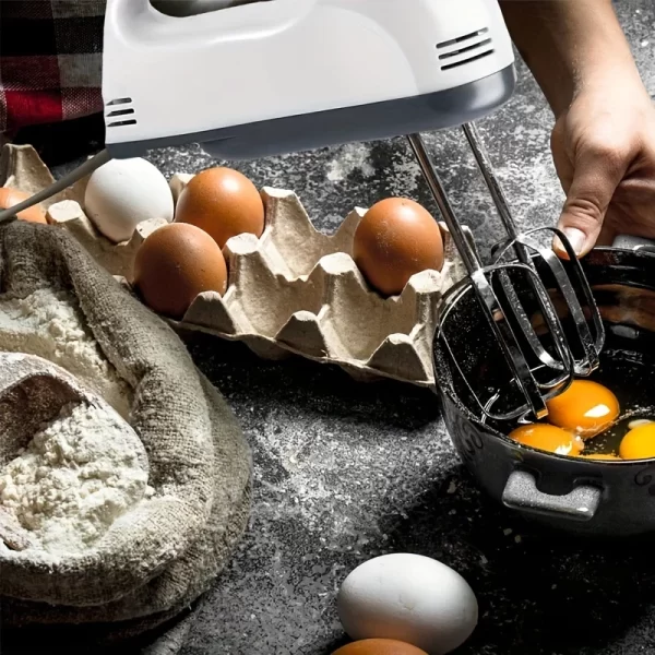 Electric Hand Mixer Kitchen Beater Spiral Whisk Stand Cake Baking Food Blender Egg Beater Cream Dough Hand Electric Mixer - Imagem 4