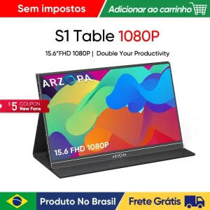 Arzopa 15.6 inch FHD 1080P Portable Monitor with HDMI USB IPS Second Monitor External for PC Laptop Mac Switch Xbox ps4