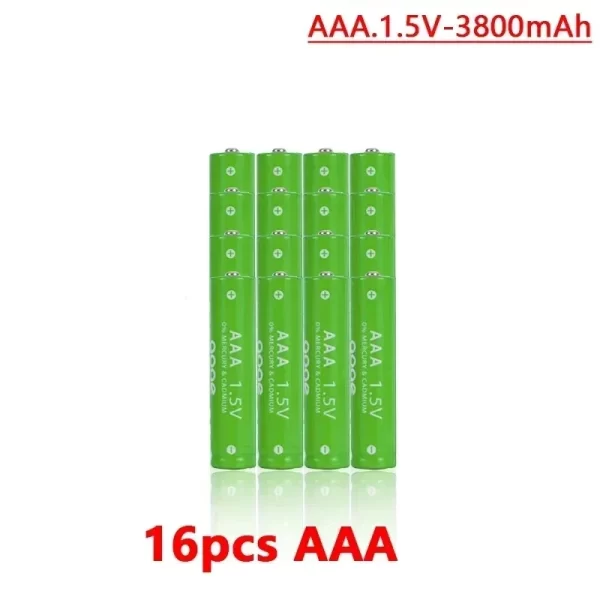 1.5V Rechargeable AA  AAA 4.8-3.8Ah Battery For Torch Toys Clock MP3 Player Replace Ni-Mh Battery Delivery within 15-25 days - Imagem 19