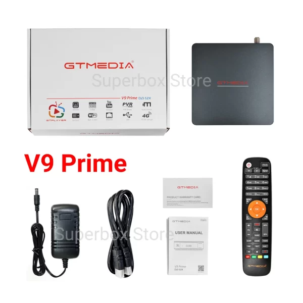 GTmedia V9 Prime DVB-S2X Receptor de Satélite WiFi Integrado Suporte HEVC Cartão CA Receptor de TV Full HD 1080P PVR Ready - Imagem 7