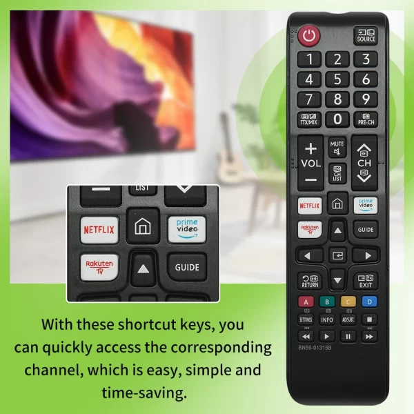 BN59 01315B For Samsung Remote Control Compatible with UE43RU7100 UE49RU7100 UE50RU7100 UE55RU7100 UE75RU7100 UE43RU7105 UE43RU7 - Imagem 3