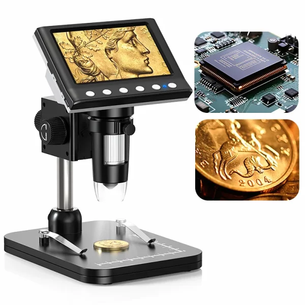 Hayve 4.3'' Digital Microscope 1600X USB Microscope 1080p Soldering Microscope with 8 LEDs Compatible with Windows/Mac OS (DM7) - Imagem 9