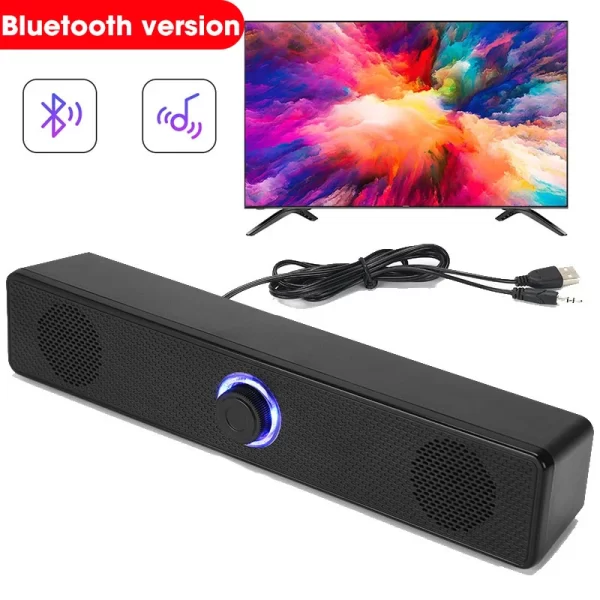 Bluetooth 4D Surround Speaker Home Theater Sound System Computer Soundbar For TV Subwoofer Wired Stereo Strong Bass - Imagem 8
