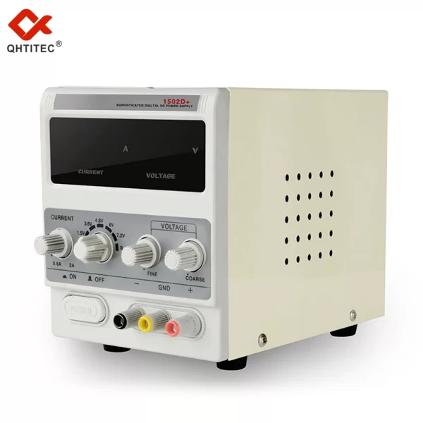 QHTITEC DC Regulated Power Supply Adjustable Digital display 15V 2A Bench Power-Supplies Voltage Regulator 220V 50/60HZ