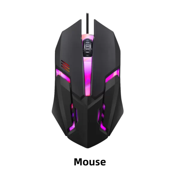 104Keys Wired Keyboard with RGB Backlit Breathing Light Gaming Ergonomic Keyboard And Mouse Set for Computer Laptop Gamer Office - Imagem 7