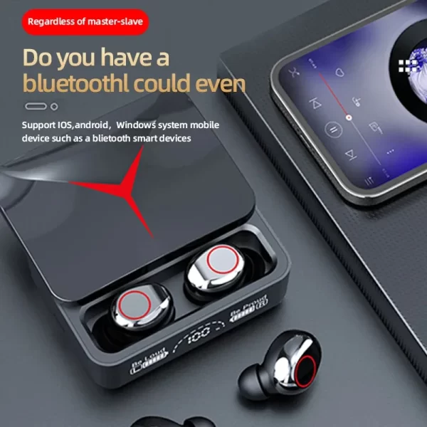 NEW M90pro wireless bluetooth tws in-ear true wireless noise reduction stereo sports earphones - Imagem 6