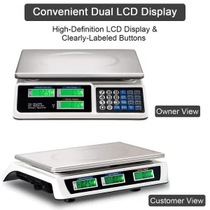 Digital Scale Price Computing Scale LCD Display Commercial Food Counting Weighing Scale for Retail Outlets Deli Farmers Market