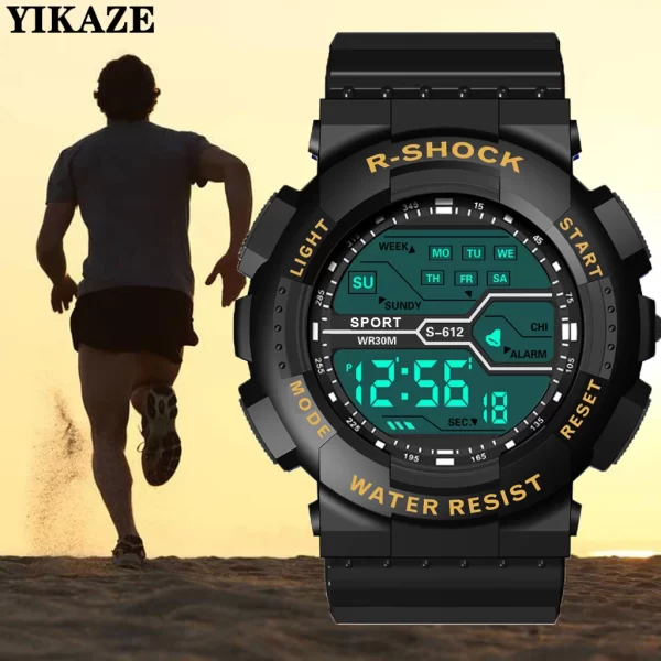 Outdoor Sport Men Watch Multifunction Large Screen LED Electronic Waterproof Luminous Military Digital Wristwatches Reloj Hombre - Imagem 3
