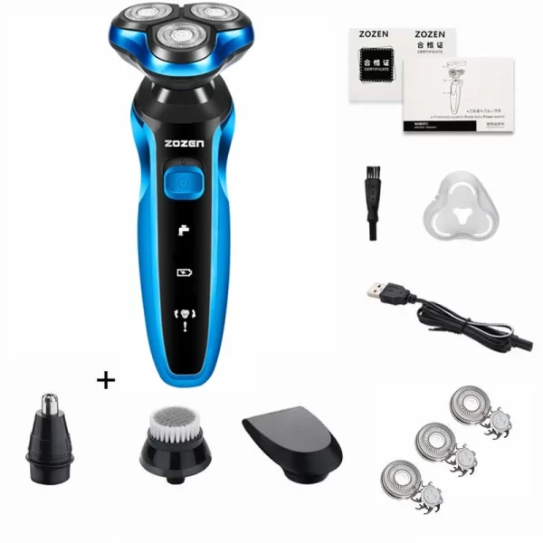 Barbeador Elétrico Barbeador Elétrico Máquina de Cortar Pelos Corporais Máquina de Barbear para Homens Mulheres Máquina de Cortar Barba Rotativa Aparador À Prova D'água - Imagem 12