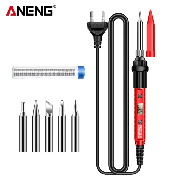 ANENG SL104/SL105 Electric Soldering Iron Professional Digital Display Adjustable Temperature Portable Kit Welding Solder Repair - Imagem 8