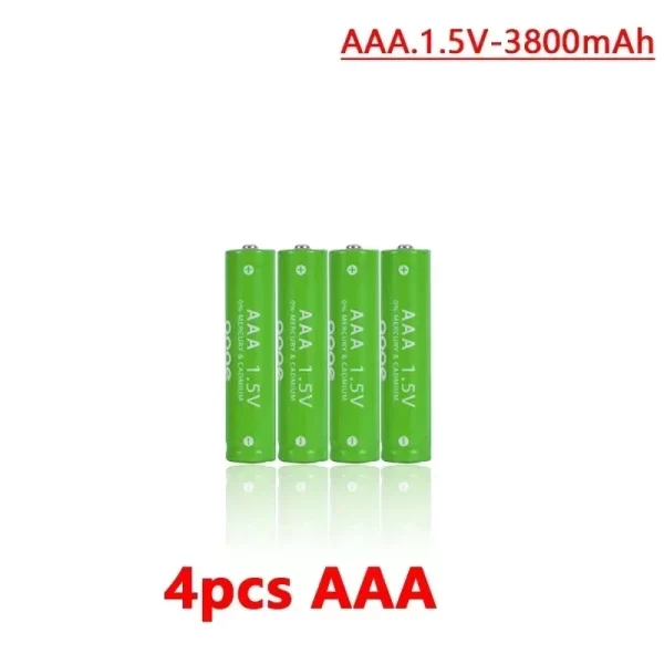 1.5V Rechargeable AA  AAA 4.8-3.8Ah Battery For Torch Toys Clock MP3 Player Replace Ni-Mh Battery Delivery within 15-25 days - Imagem 9