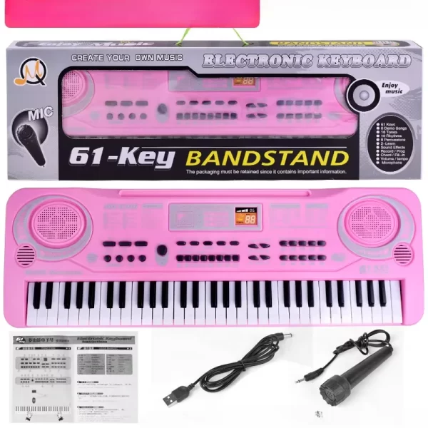 37/61 Keys Children Electronic Keyboard Piano with Microphone Beginner Musical Instrument Organ Educational Toys Gift for Kids - Imagem 9