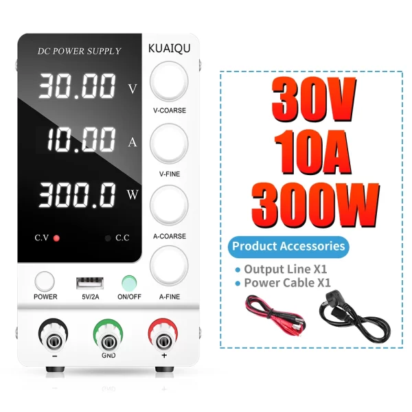 30V 10A DC Fonte de alimentação com display digital ajustável Mini fontes de alimentação de laboratório Regulador de tensão 60V 5A 120V 3A 32V 6A - Imagem 11