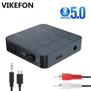 Bluetooth 5.0 Audio Receiver Transmitter 2 IN 1 RCA 3.5MM AUX Jack USB Dongle Stereo Wireless Adapters For Car TV PC Headphone