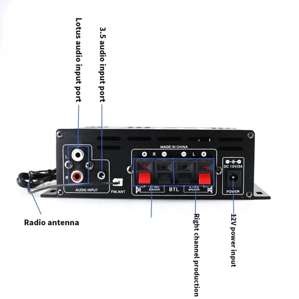 AK380/G8/AK370/AK270/AK170 800W 12V Home Car Hifi Power Amplifier Stereo BASS Audio Amp Speaker Class D Car Home Sound Power Amp - Imagem 5
