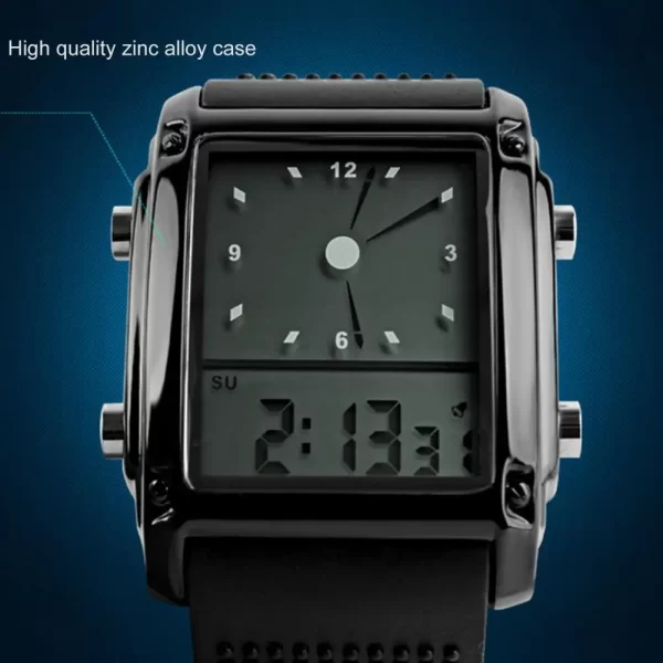Men Electronic Watch LED Adjustable Strap Waterproof Night Light High Accuracy Legible Decorative Couple Sports Wristwatch - Imagem 5