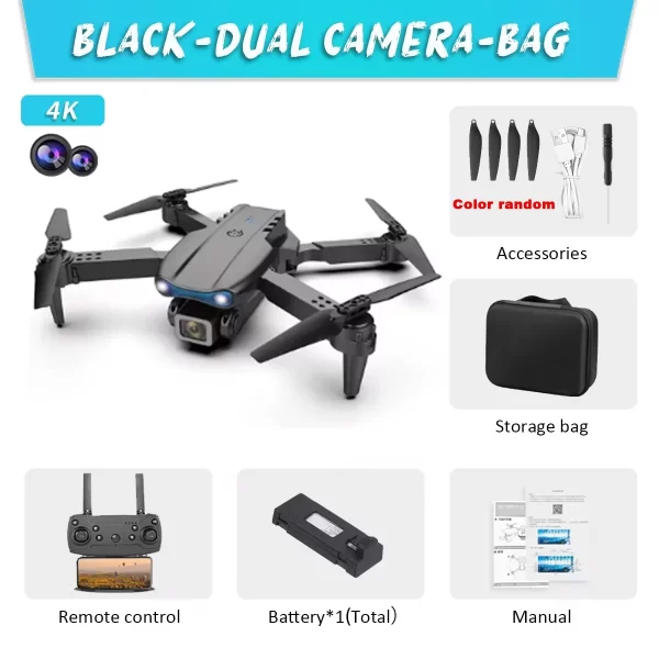 E99 Pro Drone Quadcopter Remote Control Handle Four Axis Aircraft HD 6K Photography UAV Altitude Fixation Helicopter Toys - Imagem 8