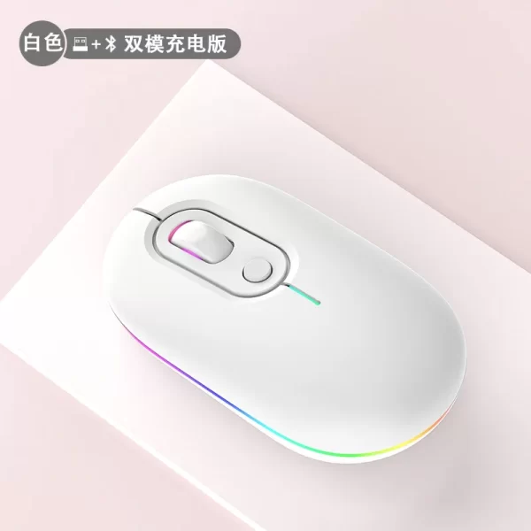Wireless Mouse RGB Rechargeable Bluetooth Mouse 2.4G Silent Mause Ergonomic Mini Mouse USB Optical Mice For PC laptop Computer - Imagem 17