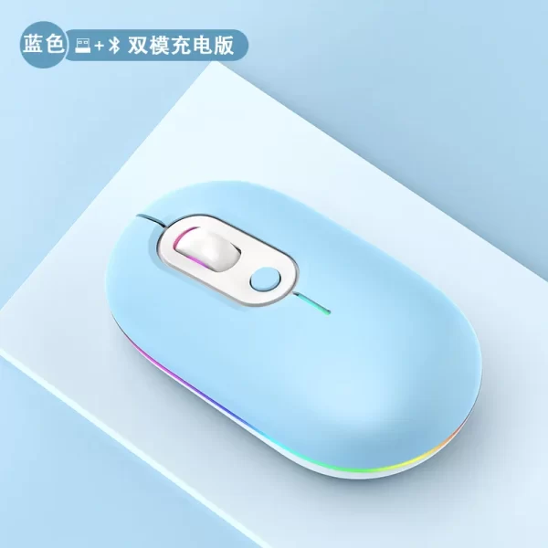 Wireless Mouse RGB Rechargeable Bluetooth Mouse 2.4G Silent Mause Ergonomic Mini Mouse USB Optical Mice For PC laptop Computer - Imagem 11