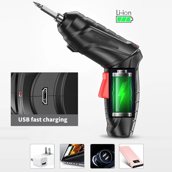 3.6v Power Tools Household Maintenance Repair 500mAh Lithium Battery Mini Household Electric Drill Rotated Cordless Screwdriver - Imagem 4