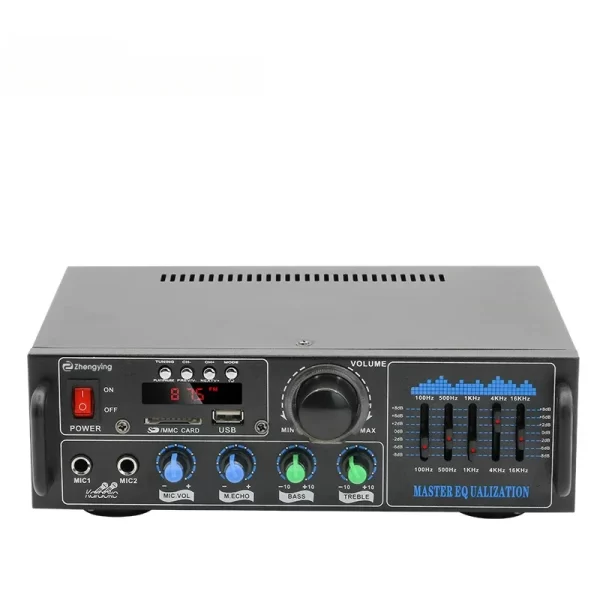 High Power Bluetooth Power Amplifier USB Flash Drive Radio Audio Amplifier Karaoke Power Amplifier Public Address System - Imagem 7