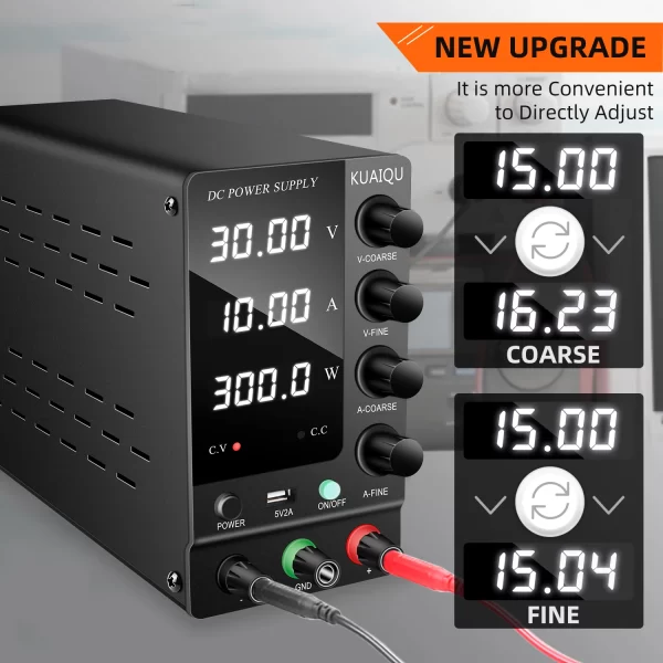 30V 10A DC Fonte de alimentação com display digital ajustável Mini fontes de alimentação de laboratório Regulador de tensão 60V 5A 120V 3A 32V 6A - Imagem 4