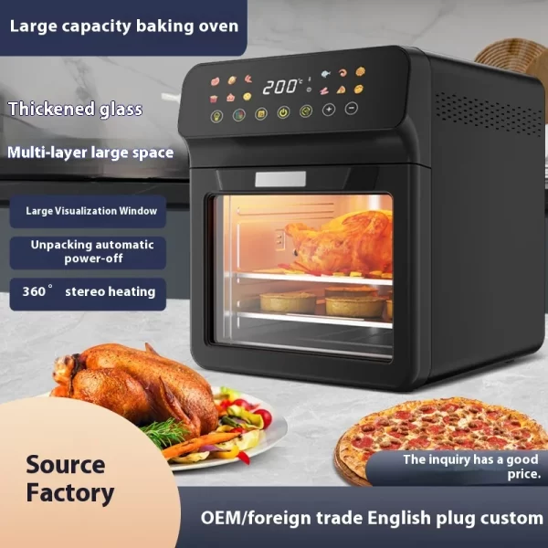 Forno inteligente multifuncional de grande capacidade personalizado, fritadeira de ar quadrada, forno de micro-ondas novo, multifuncional elétrico quadrado - Imagem 4