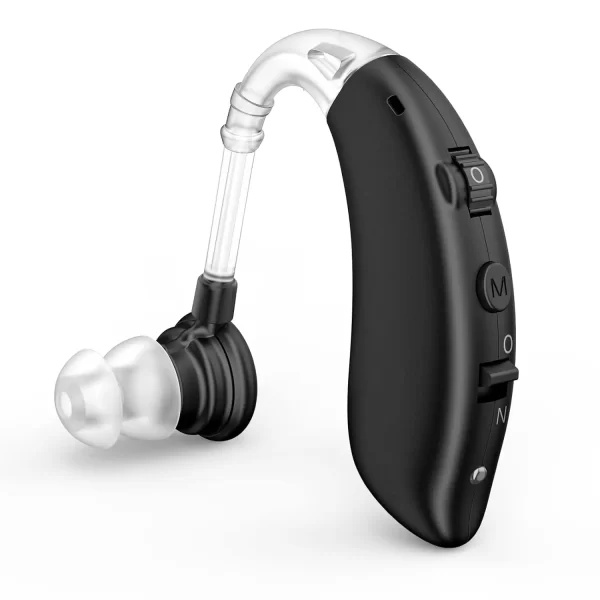 Rechargeable Digital Hearing Aid Adjustable Tone Best Sound Amplifier Portable Deaf Elderly BTE Hearing Aid - Imagem 20