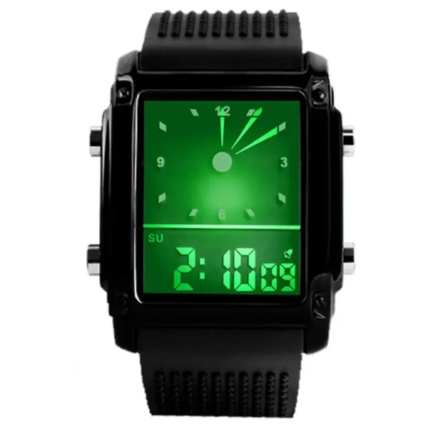 Men Electronic Watch LED Adjustable Strap Waterproof Night Light High Accuracy Legible Decorative Couple Sports Wristwatch - Imagem 2