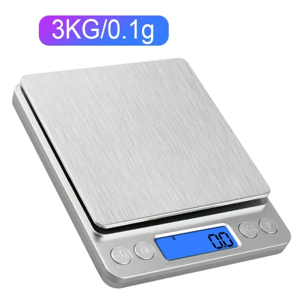 500g/0.01g Jewelry Portable Scale 3kg/0.1g Digital Display Scale Baking Electronic Scale Personal Table Scale Kitchen Food Scale - Imagem 8