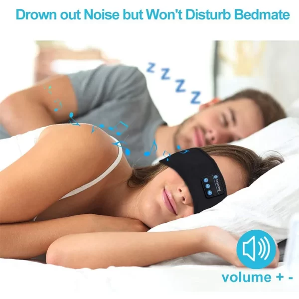 Bluetooth Wireless Headphones Sleep Eye Mask Headset Soft Elastic Comfortable Sports Headband Bluetooth Music Earphone - Imagem 3