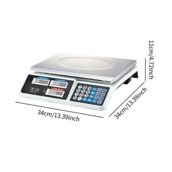 Digital Scale Price Computing Scale LCD Display Commercial Food Counting Weighing Scale for Retail Outlets Deli Farmers Market - Imagem 8