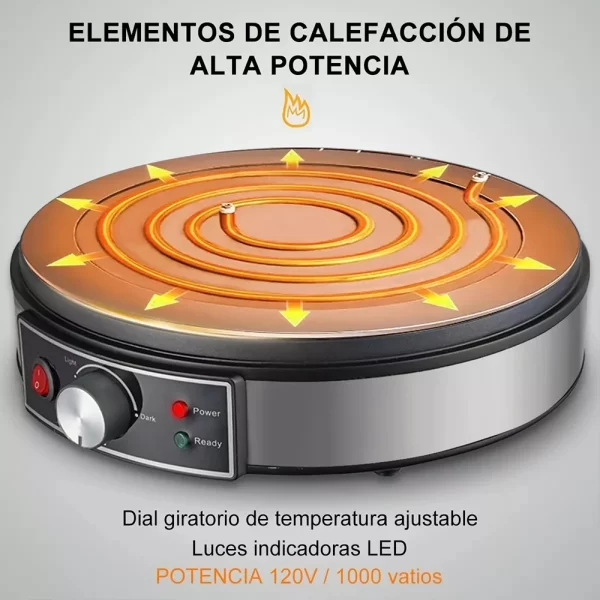 Electric Crepe Maker Machine Pancake Machine With Non-stick Griddle Batter Spreader Crepes Maker 1000W Kitchen Cooking Tools - Imagem 3