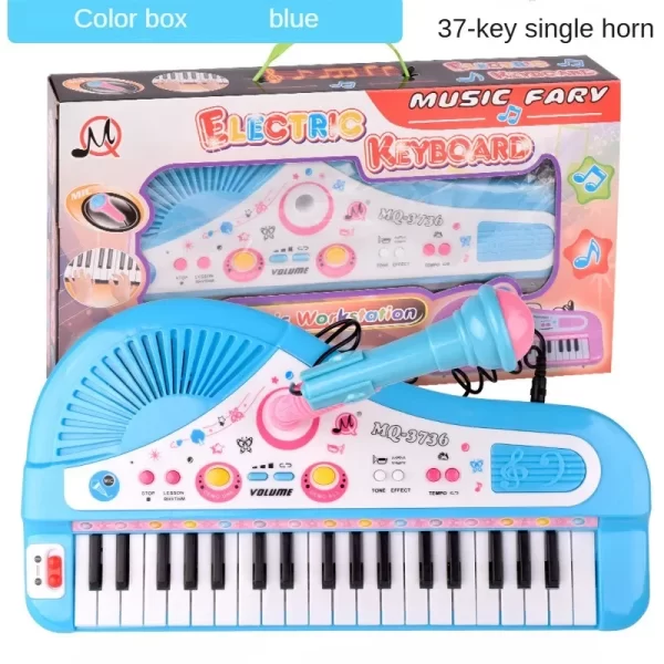 31/61 Keys Children Electronic Keyboard Piano with Microphone Beginner Musical Instrument Organ Educational Toys Gift for Kids - Imagem 4
