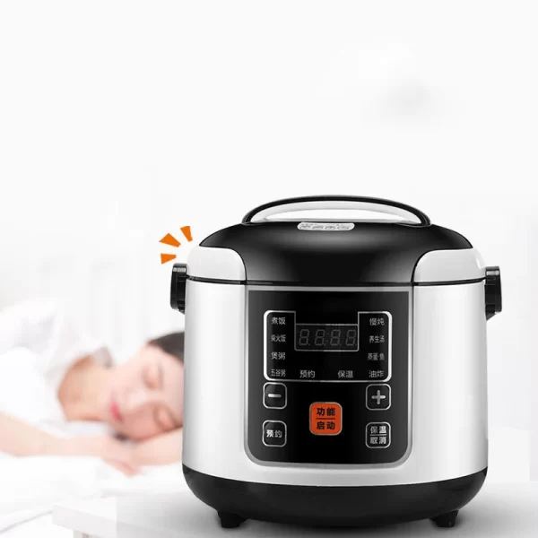 Portable Car Rice Cooker 2L Electric Truck Multi-Cooker Soup Porridge Cooking Food Steamer Electric Lunch Box 12V or 24V - Imagem 5