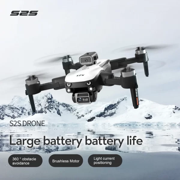 New S2S Mini Drone Profesional 8K HD Camera Fly 25Min Obstacle Avoidance Brushless Foldable Quadcopter Optical Flow RC Dron - Imagem 5