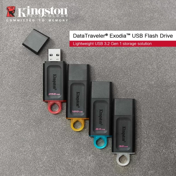 Kingston Pen Drive USB Flash Drives DTX Pendrive 32GB 64GB 128GB 256GB CLE USB 3.2 Flash Disk Mini Key Memory Stick 3.0 - Imagem 2
