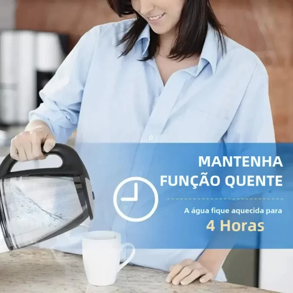 DEVISIB 2.0L Electric Glass Kettle 2200W with Temperature Control 4-Hour Keep Warm Auto-Off Boil-Dry Protection for Coffee & Tea - Imagem 3