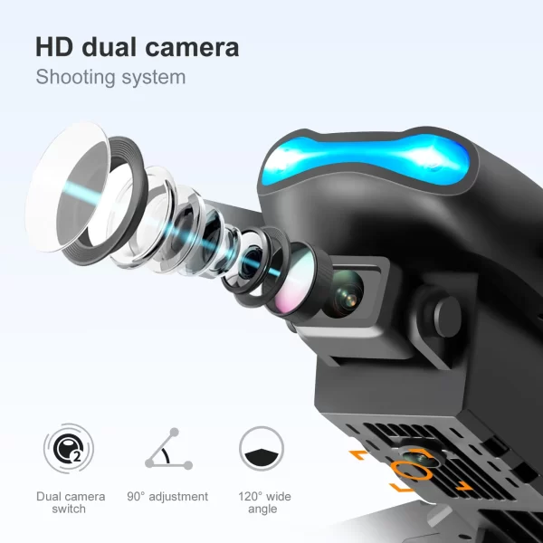 QJ E99 K3 Pro HD 4k Drone Dual Camera High Hold Mode Foldable Mini WIFI Aerial Photography RC Quadcopter Toys Helicopter Dron - Imagem 4