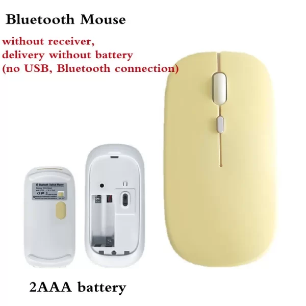 Wireless Mouse RGB Rechargeable Bluetooth Mouse 2.4G Silent Mause Ergonomic Mini Mouse USB Optical Mice For PC laptop Computer - Imagem 10