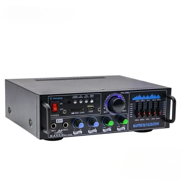 High Power Bluetooth Power Amplifier USB Flash Drive Radio Audio Amplifier Karaoke Power Amplifier Public Address System