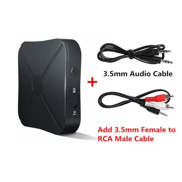 2 In 1 Bluetooth Audio Receiver Transmitter 3.5mm AUX Jack RCA USB Dongle Music Stereo Wireless Adapter For Car TV PC Headphone - Imagem 9