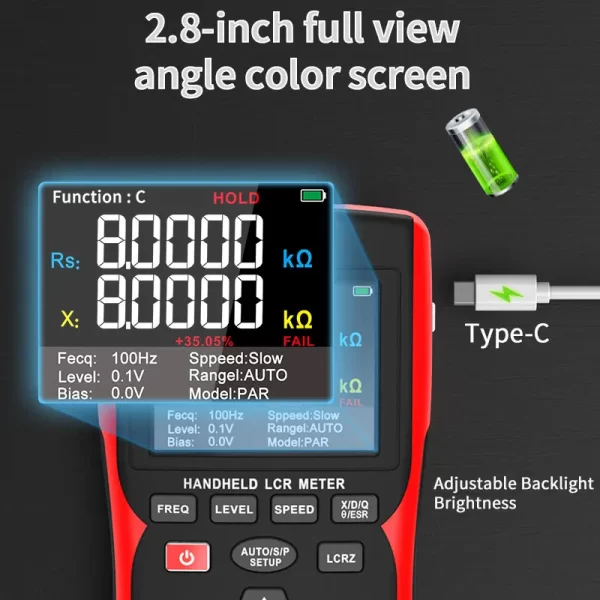 ZOYI ZT-MD1 Multimeter Intelligent Tweezers Lcr Digital Bridge Tester Automatic Measurement Of Resistance Capacitance And Indu - Imagem 4