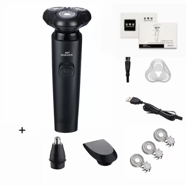 Barbeador Elétrico Barbeador Elétrico Máquina de Cortar Pelos Corporais Máquina de Barbear para Homens Mulheres Máquina de Cortar Barba Rotativa Aparador À Prova D'água - Imagem 15