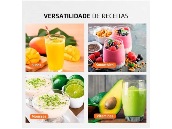 Liquidificador Mondial Ultra Facility Power 2 velocidades 550W preto - 110V - Imagem 4