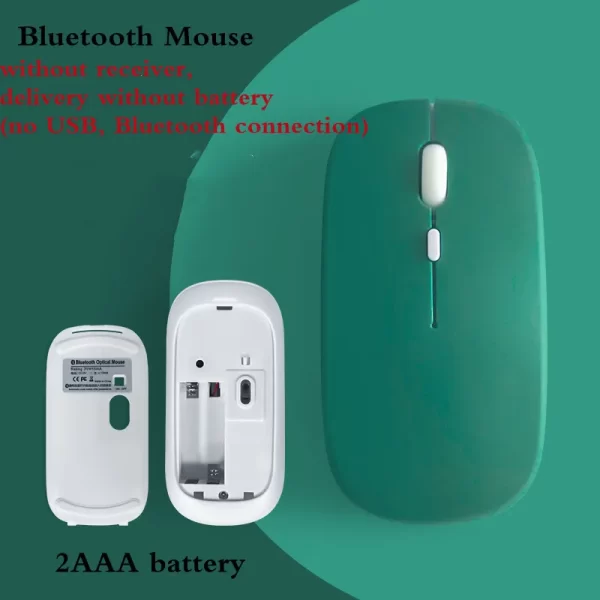 Wireless Mouse RGB Rechargeable Bluetooth Mouse 2.4G Silent Mause Ergonomic Mini Mouse USB Optical Mice For PC laptop Computer - Imagem 7