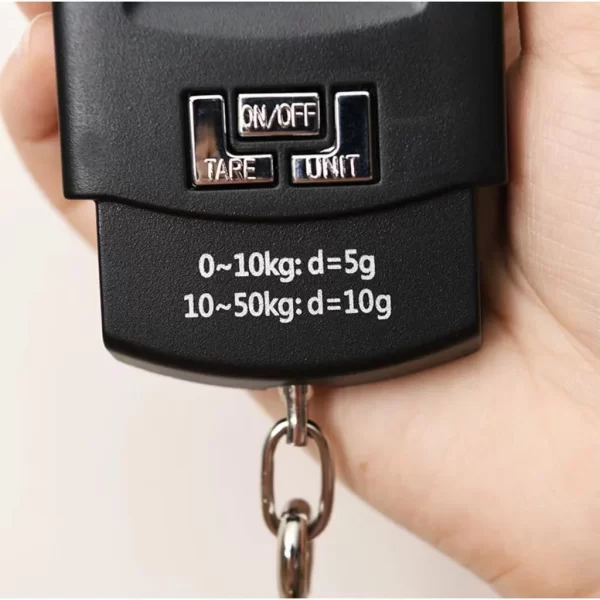 ALFA Balança Digital de Mão Portátil Bolsa Mala Peixe Até 50kg Cozinha - Imagem 2