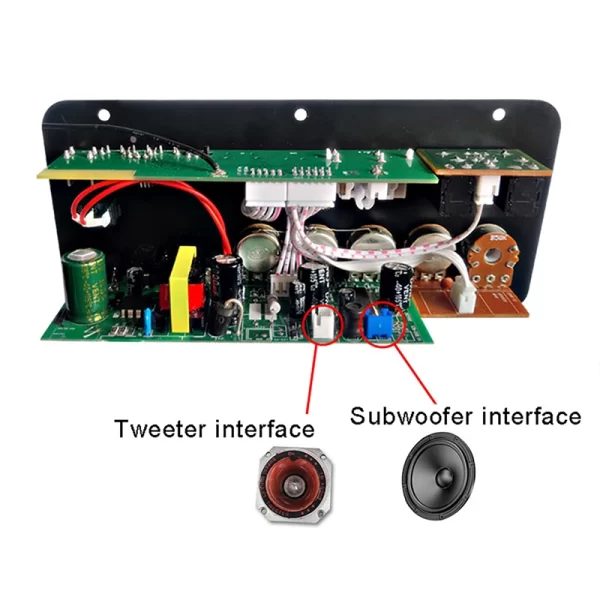 Bluetooth Audio Amplifier Board 100W Digital Subwoofer Dual Microphone AMP Module for 4-8 ohms Speaker for Home Car 110V/220V - Imagem 4