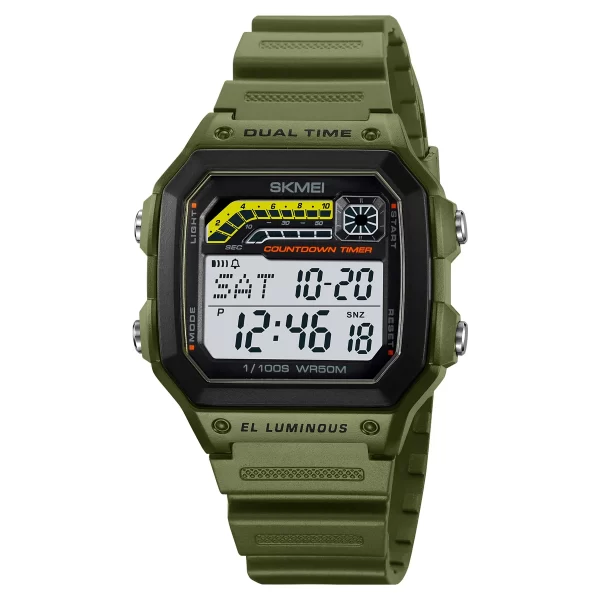 Skmei Men Military Countdown Chrono Stopwatch Wristwatch 5Bar Waterproof Alarm Clock Back Light Digital Sport Watch Reloj Hombre - Imagem 11