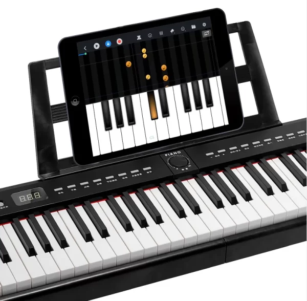 88 Key piano with MIDI and velocity piano keyboard instruments with plastic keys digital synthesizer music keyboard for school - Imagem 5